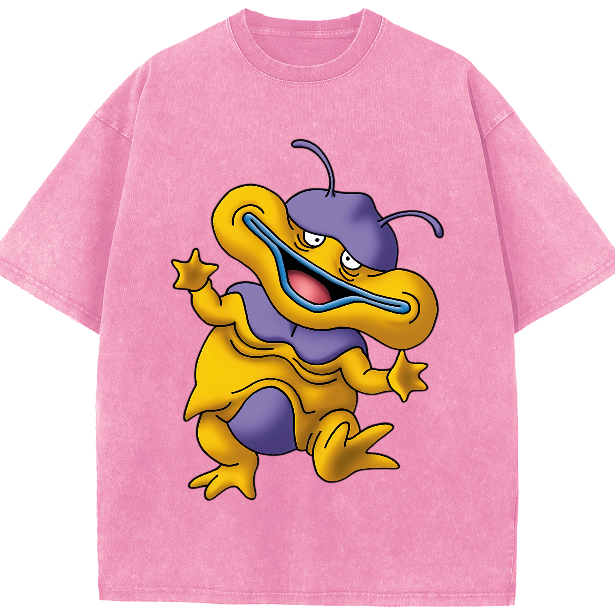 （画像用） ドラゴンクエスト Doragon Kuesuto Dragon Quest 綿100% ヴィンテージ風 半袖Tシャツ（フロントプリント）